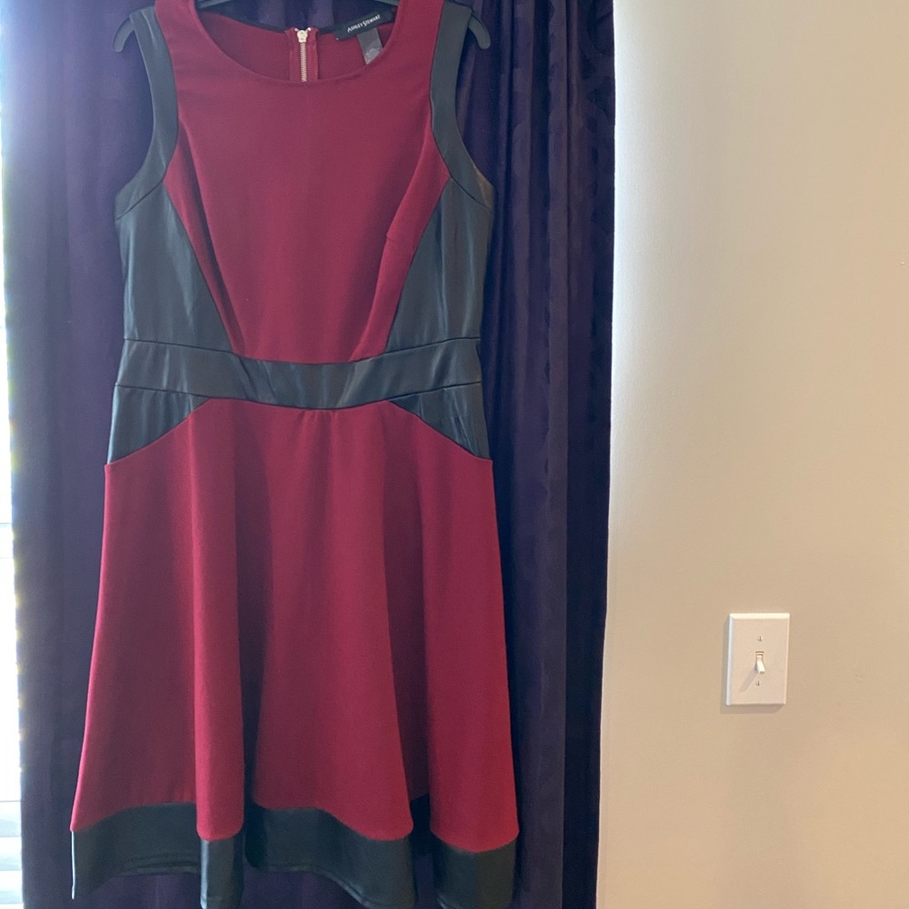 Burgundy and Black Ashley Stewart Dress